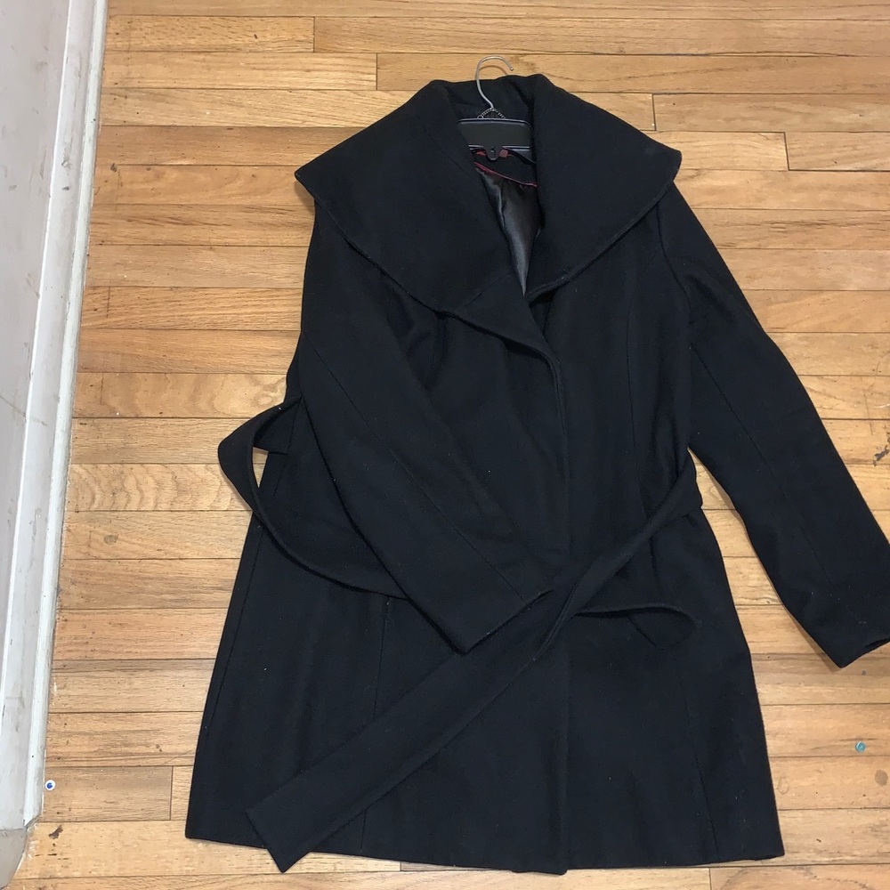 Merona black wool blend coat sz XL